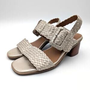 Gentle Souls Madylyn Slingback Sandal Women's Ice Metallic Size US6M EU36